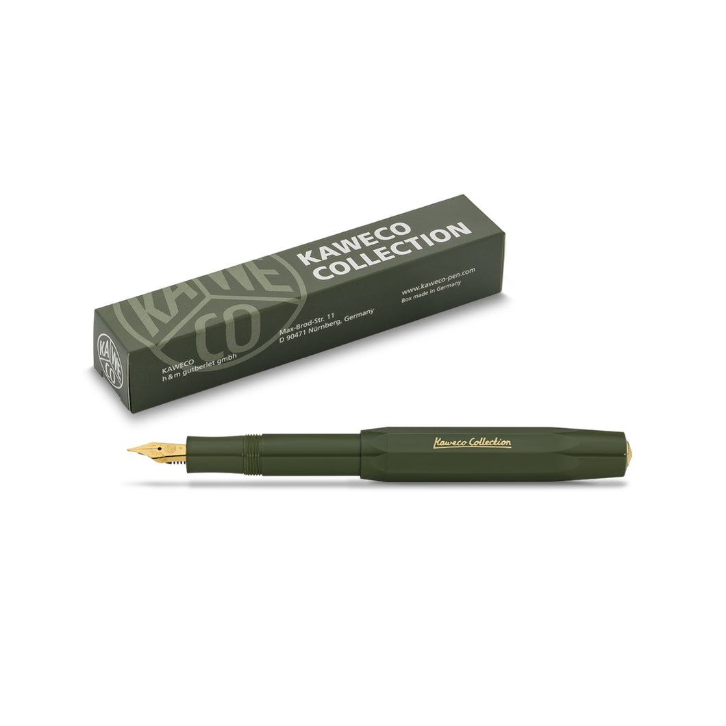 Kaweco COLLECTION Fountain Pen Dark Olive - FINE nib.  Very last chance for this colour!