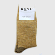 Load image into Gallery viewer, Sand Yellow merino wool rich socks by Rove Knitwear. UK 4-7 &amp; 8-11
