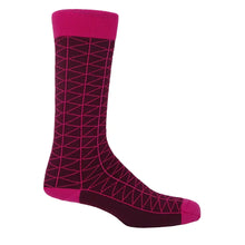 Load image into Gallery viewer, Cotton Rich Socks by Peper Harow England - Tritile in Burgundy.  UK Size 6 - 13
