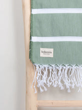 Load image into Gallery viewer, Ibiza Hammam Towel in Olive Green by Bohemia Design
