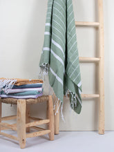 Load image into Gallery viewer, Ibiza Hammam Towel in Olive Green by Bohemia Design
