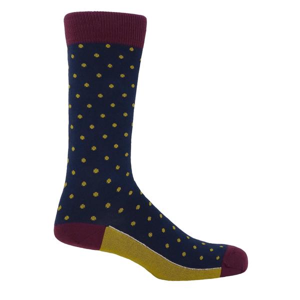 Cotton Rich Socks by Peper Harow England - Pin Polka.  UK Size 6 - 13