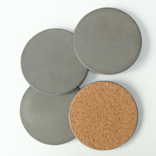 Load image into Gallery viewer, Drinks Coasters in cast concrete - a set of four

