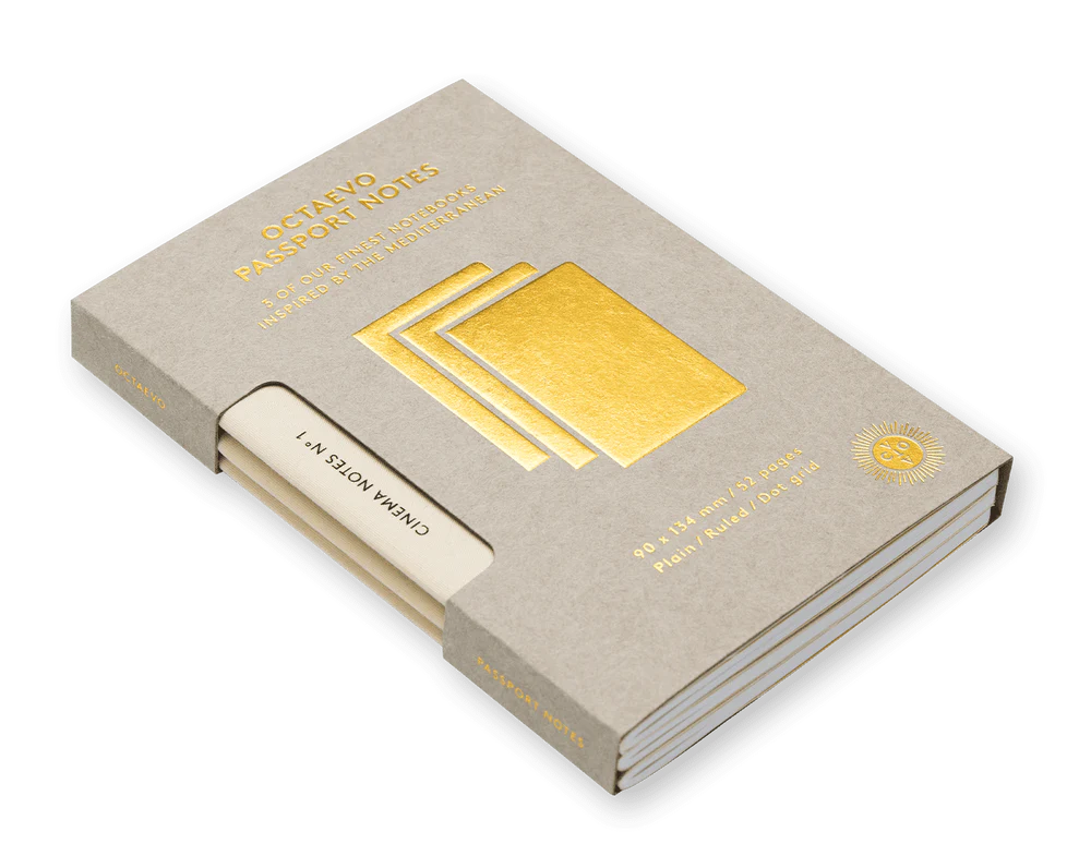 Passport Notes - Sun-Drenched Cinema - a set of three by Octaevo Barcelona