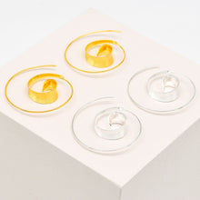 Load image into Gallery viewer, Spiral Threader Hoop Gold Plated Earrings, Hop Skip Flutter
