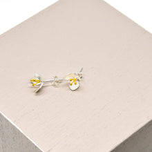 Load image into Gallery viewer, Snow Trillium Stud Earrings, Hop Skip Flutter
